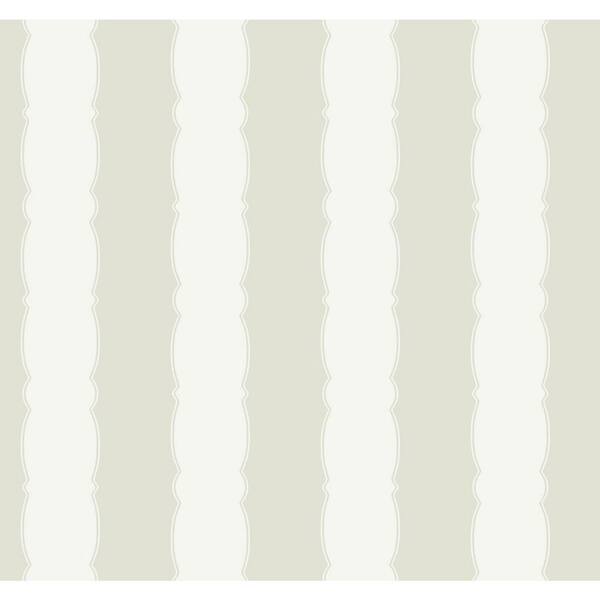 GRANDMILLENNIAL 60.75 sq. ft. Scalloped Stripe Wallpaper
