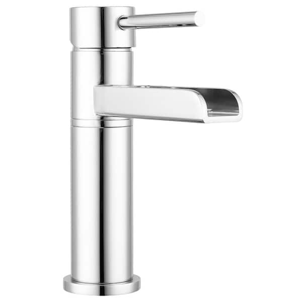 Pacific Bay Lakewood 4 in. Centerset Single-Handle Multi-Tiered Cascading Waterfall Bathroom Faucet in Chrome