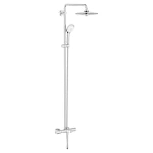 Euphoria 3-Spray Thermostatic Bath and Shower System in StarLight Chrome (Valve Included)