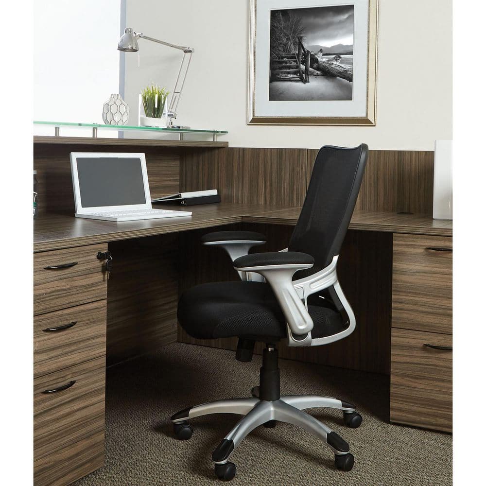 Fabric Seat Adjustable Height Executive Chair in Black with Adjustable Arms price history on PriceWatchPro