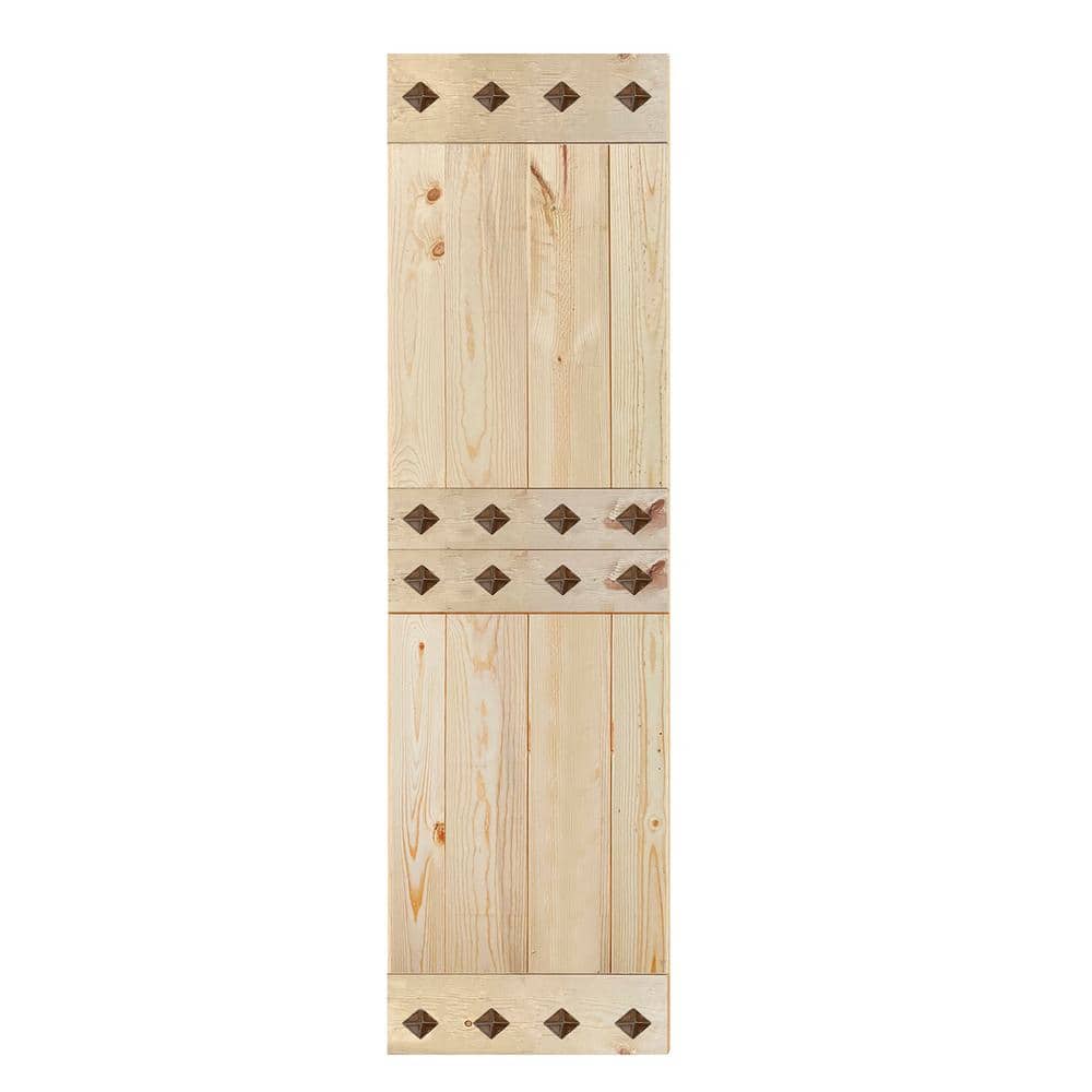 Mid-Century Unfinished Solid Wood 24" x 84" Barn Door Slab