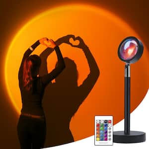 Sunset Lamp Multi-Color RGB with Remote, 16 LED Colors, Power Adapter
