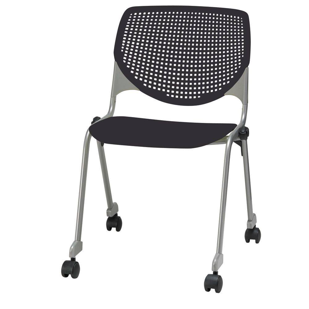 KOOL Black Polypropylene Seat Guest Chair with Casters price history on PriceWatchPro