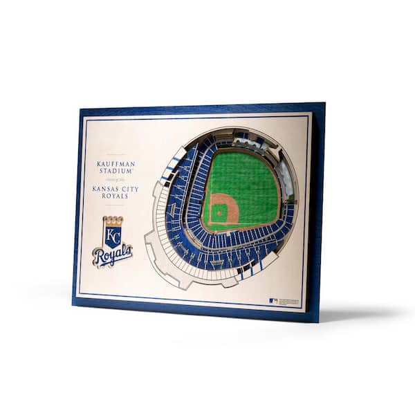 YouTheFan MLB Kansas City Royals 5-Layer Stadiumviews 3D Wooden Wall Art