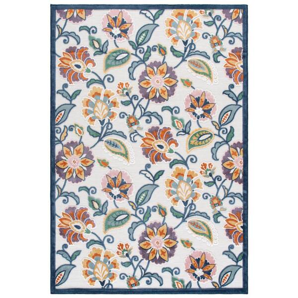 Cabana 6 x 10 Ivory/Multi Floral CBN432A Area Rug