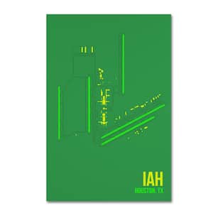 22 in. x 32 in. "IAH Airport Layout" by 08 Left Canvas Wall Art