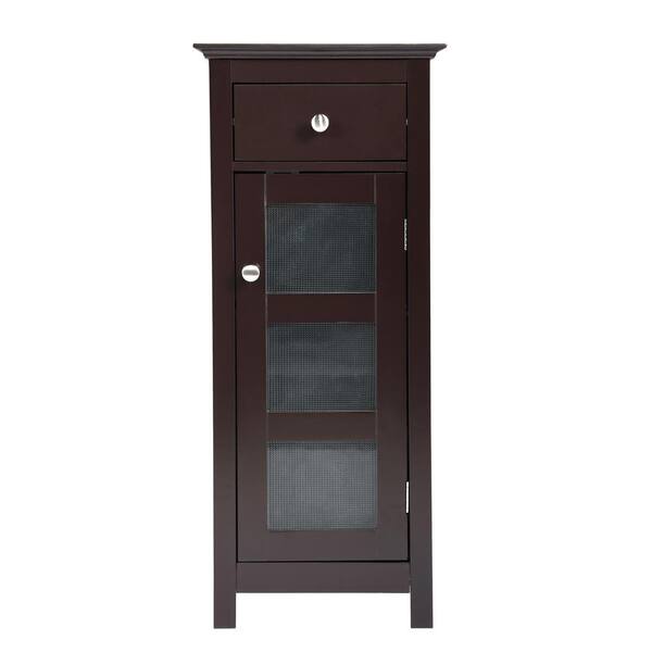 Tidoin 13.6 in. W x 13 in. D x 30.6 in. H Coffee Wood Kitchen Cabinet ...