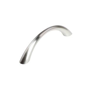 2.5 in. (63 mm) Center-to-Center Satin Nickel Modern Full-Curve Bow Cabinet Drawer Pull (25-Pack)