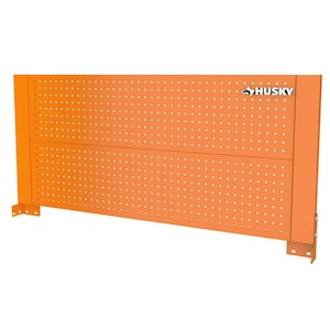 Husky 46 in. Orange Mobile Workbench with Wood Top and Steel Husky 46 in. Orange Mobile Workbench with Wood Top and Steel