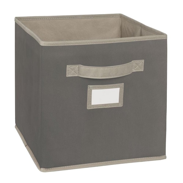 W Grey Fabric Cube Storage Bin 1138, Closetmaid Storage Cubes Fabric