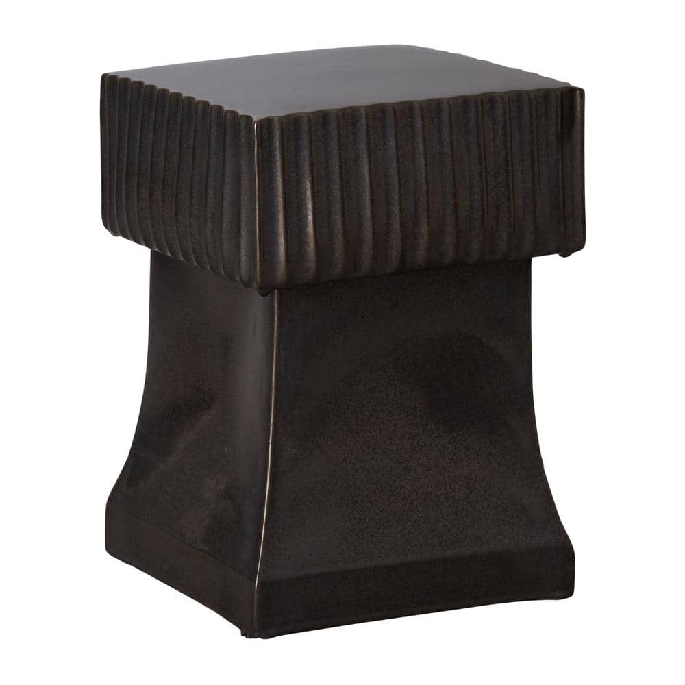 Alex 18 in. H Gunmetal Square Ceramic Garden Stool price history on PriceWatchPro