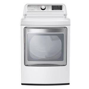7.3 cu. ft. Ultra Large White Smart Gas Vented Dryer with EasyLoad Door, TurboSteam and Wi-Fi Enabled