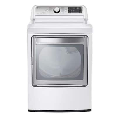 7.3 Cu. Ft. Vented SMART Gas Dryer in White with EasyLoad Door and TurboSteam