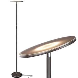 Sky Flux 67 in. Oil Brushed Bronze Industrial 1-Light Dimmable and Color Temperature Adjustable LED Floor Lamp