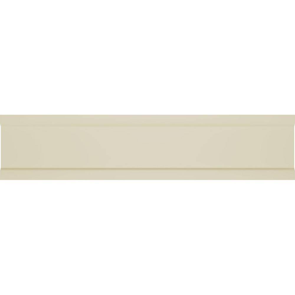 White Polyurethane Milton Running Leaf Crown Moulding, 94.5" Length