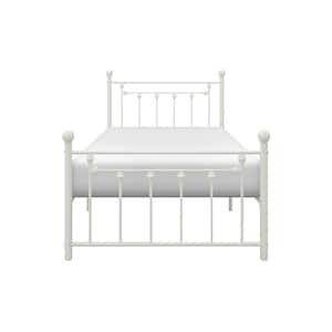 Griffon White Metal Frame Twin Platform Bed