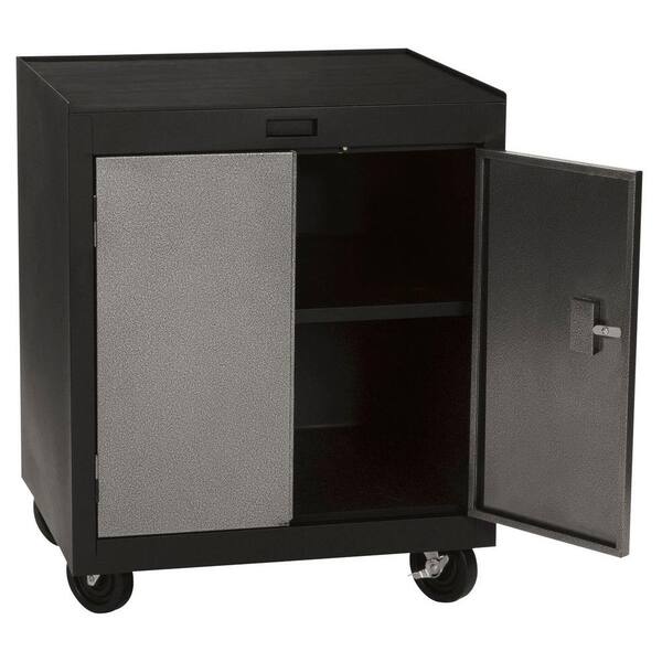 Edsal 30 in. H x 28 in.W x 22 in. D Steel Mobile Storage Cabinet in Multi Granite