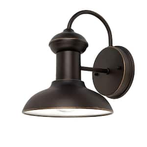 Martes 10 in. Oil Rubbed Bronze Downward Indoor/Outdoor Wall Lantern Sconce Light