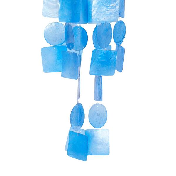 Chi♡ Litton Lane 26 in. Blue Capiz Shell Waterfall Windchime
