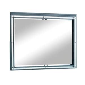 35 in. H x 45.5 in. W Medium Rectangle Gray Contemporary Mirror