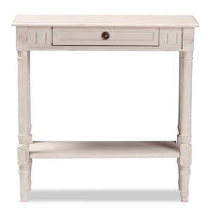 Baxton Studio Marquetterie 10 in. White Natural Standard Rectangle