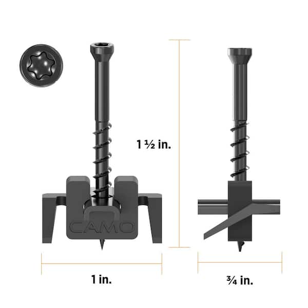 CAMO Wedgeclip and ClipDrive Decking Tool Stainless Steel Hidden Deck Fastener Clip Bundle (1800-Count/1000 sq. ft.)