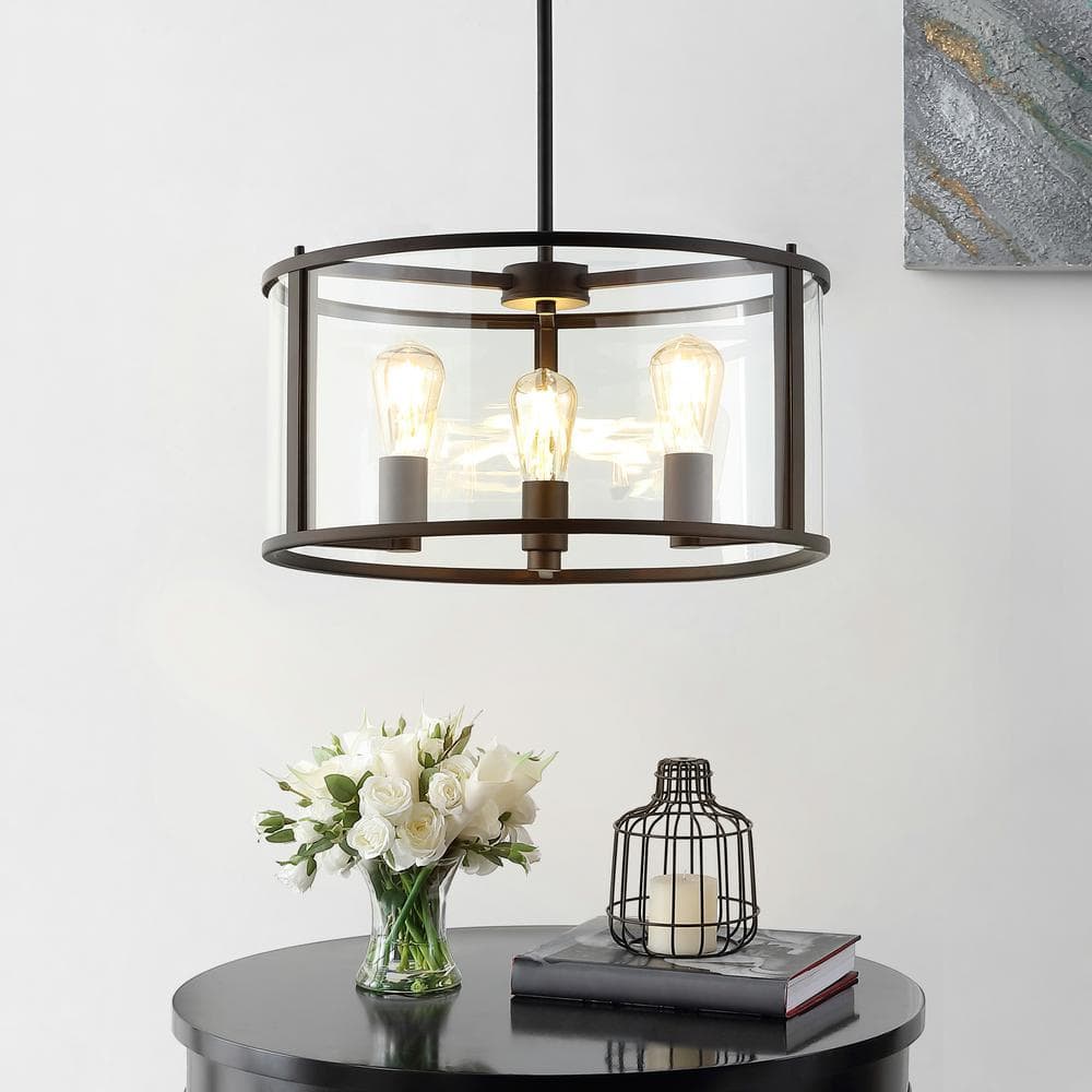 Luminous Globe 4-Light LED Pendant with Clear Glass Shade