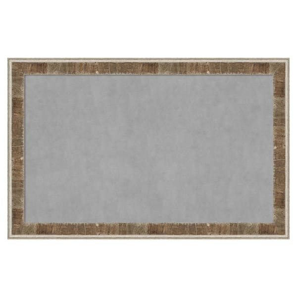 Amanti Art Farmhouse Brown Narrow 45 in. x 29 in. Framed Magnetic Board