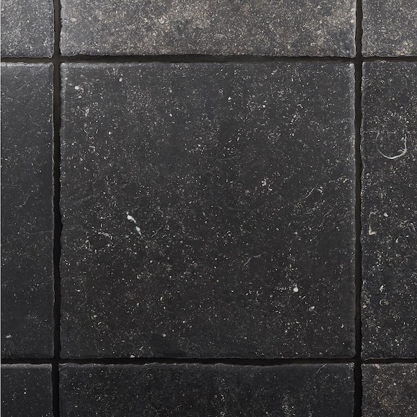 Ivy Hill Tile Reno Black 18 in. x 18 in. Satin Marble Floor and Wall Tile (9 sq. ft./Case)