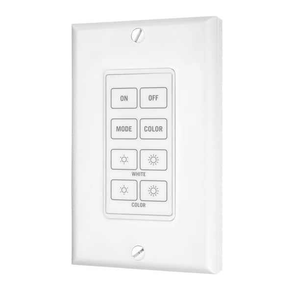 Wireless Wall Mount Touchpad Remote Control for RGB+W LED Dimmers