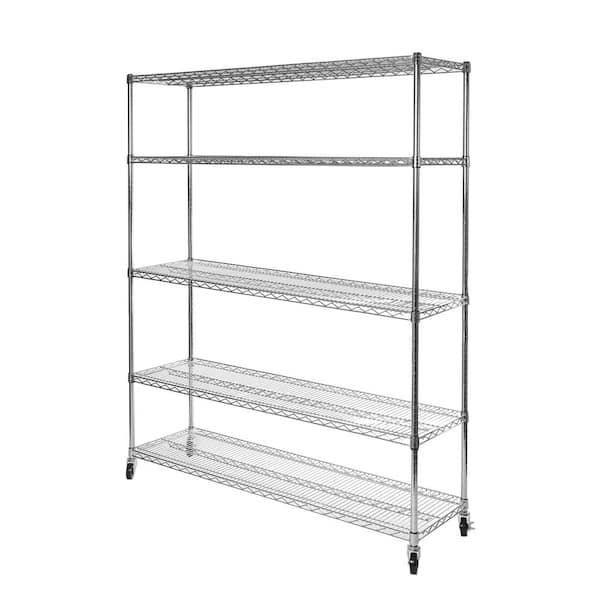 Seville Classics Heavy Duty 5-Level Steel Wire Shelving System