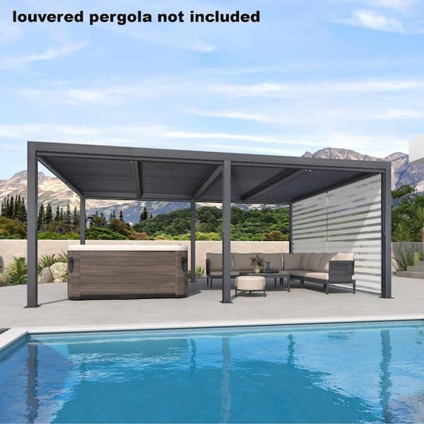 PURPLE LEAF 12 ft. Individual Adjustable Sunshade Privacy Roller