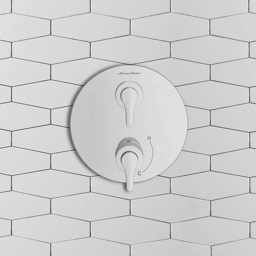 Polished Chrome Dual Handle Shower Diverter Trim