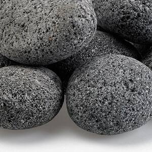 Large Lava Stone (Tumbled) Gray / Black 2 in. - 4 in. 20 lbs. Bag