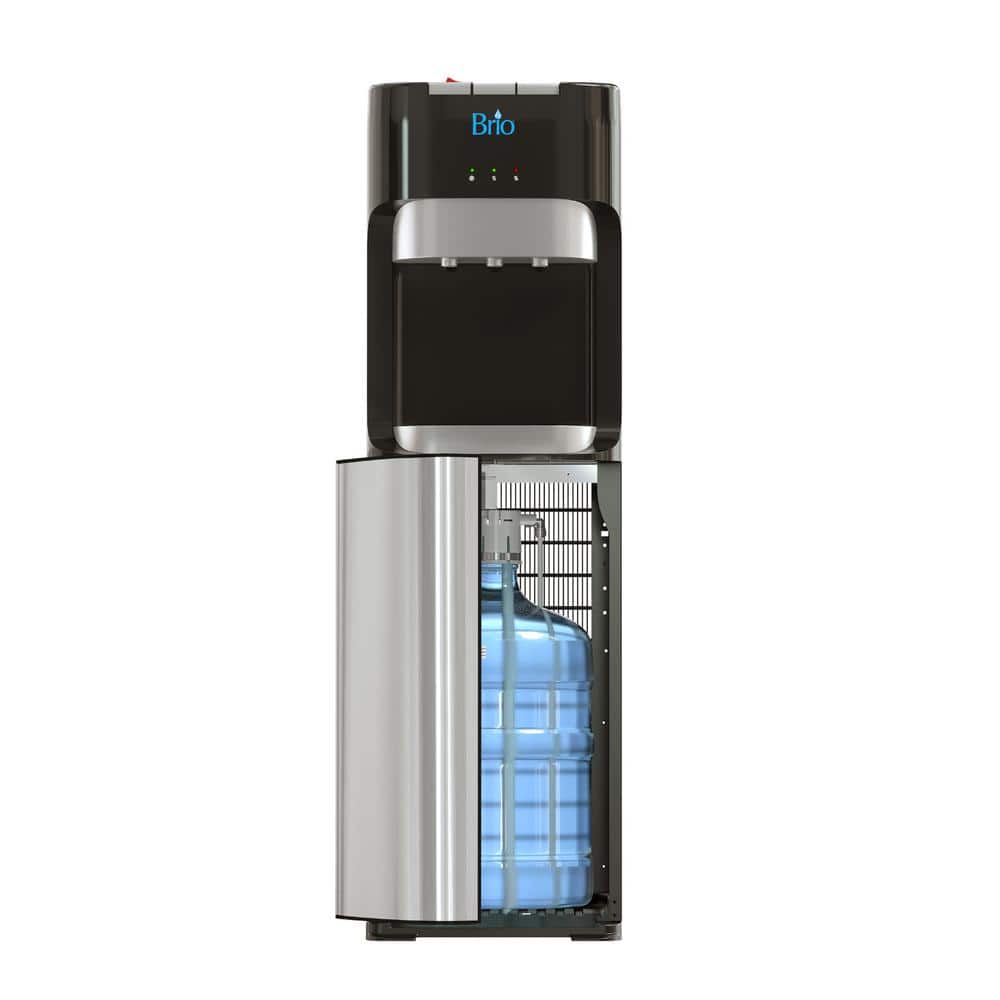 Brio 400 Series Tri-Temperature Bottom Load Water Cooler Dispenser With Hot, Cold and Room Temperature Water, Holds 3 to 5 Gallons- UL Listed/Energy Star Approved