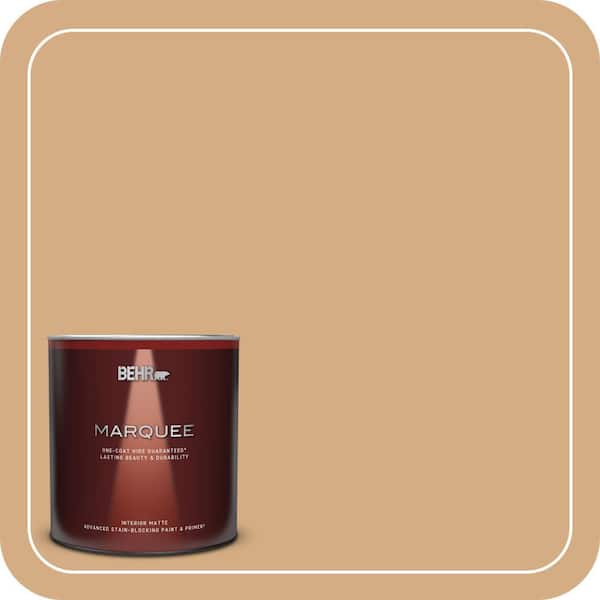 BEHR MARQUEE 1 qt. #BXC-67 Santa Fe Tan Matte Interior Paint & Primer