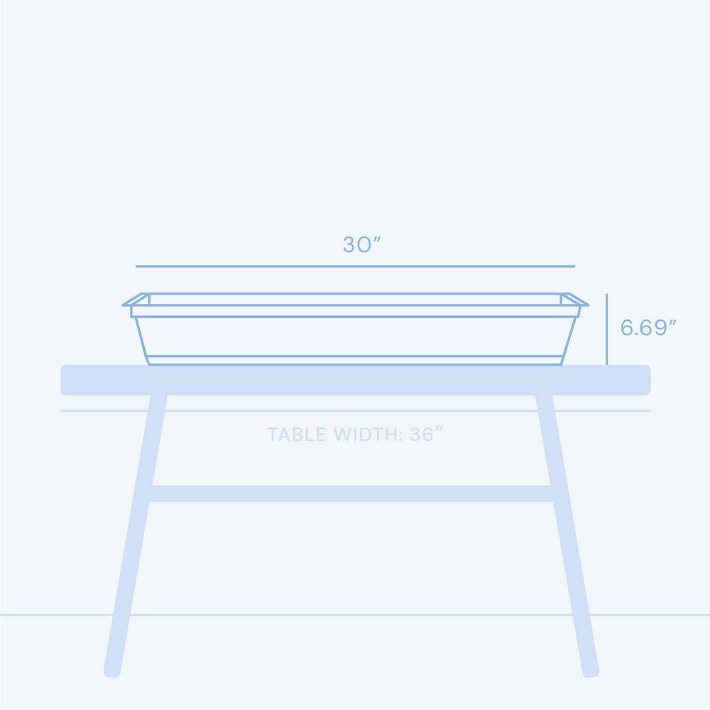 Chocolate Resin Self-Watering 30" Window Box with Saucer