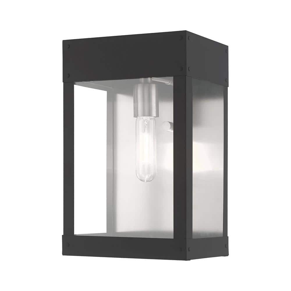 Barrett 1-Light Scandinavian Gray Hardwired Outdoor Medium Wall Lantern Sconce price history on PriceWatchPro