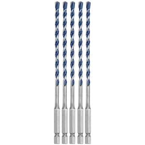 3/16 in. x 4 in. x 6 in. BlueGranite Turbo Carbide Hammer Drill Bit for Concrete, Stone and Masonry Drilling (5-Pack)