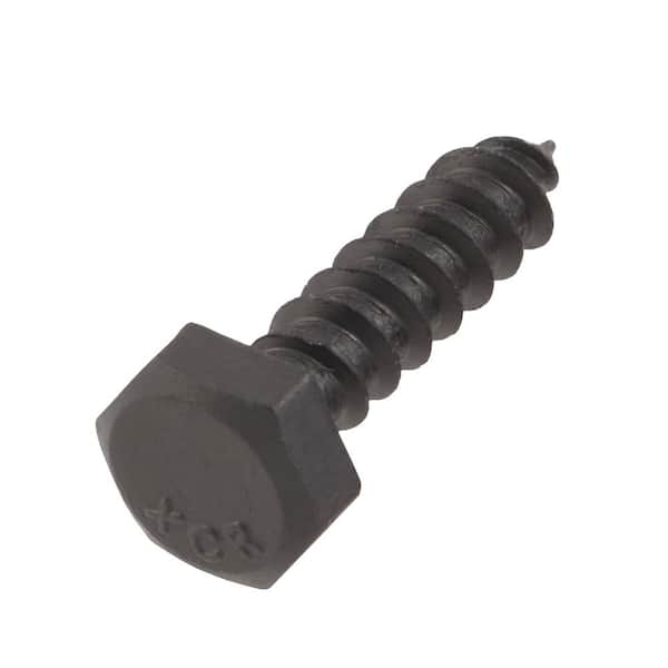 1/4 in. x 1 in. Black Exterior Hex Head Lag Screw