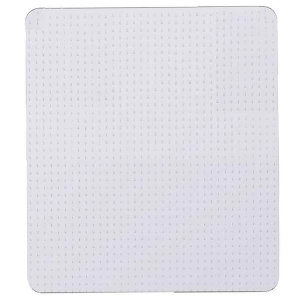 DIRECT WICKER 30 in. x 48 in. Clear Rectangle PVC Studs Chair Mat for Carpet