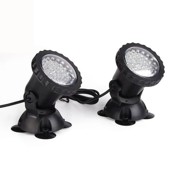 IP68 Black 36 LED Pond and Fountain Light (2-Pack)
