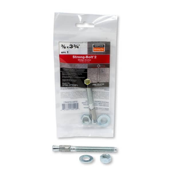 Simpson Strong-Tie Strong-Bolt 3/8 in. x 3-3/4 in. Zinc-Plated Wedge Anchor