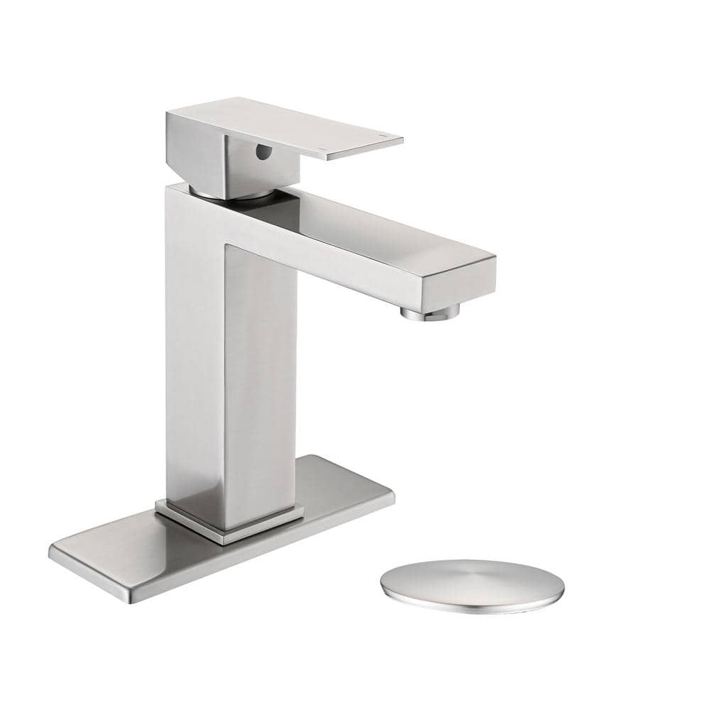 Single Handle Single Hole Deck Mounted Bathroom Faucet with Deckplate and D