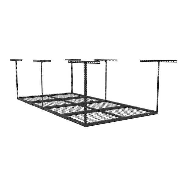 44 in. W x 96 in. H x 48 in. D Black Overhead Adjustable Storage Rack
