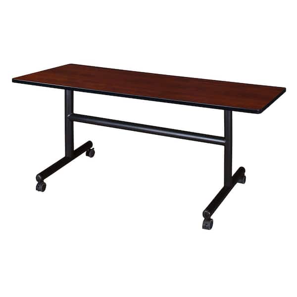 Regency Kobe Cherry 60 in. W x 30 in. D Flip Top Mobile Training Table