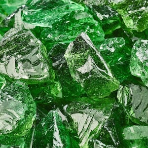 10 lbs. of Emerald Green 1/2 in. to 3/4 in. Crushed Fire Glass