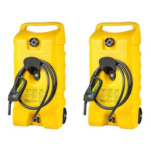 14 Gal. Diesel Fuel Tank Container with Pump in Yellow (2-Pack)