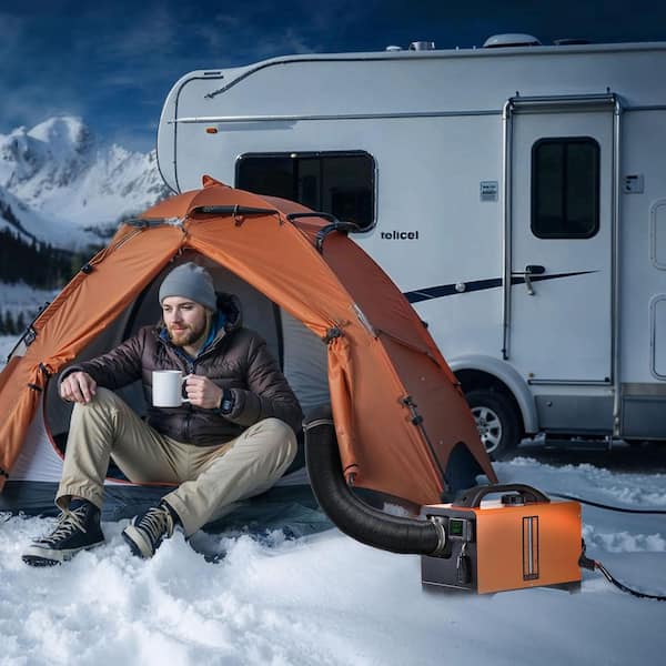 27300 BTU Orange Diesel Compact Forced Air Diesel Portable Corded Space Heater with Adjustable Thermostat 2025 Update