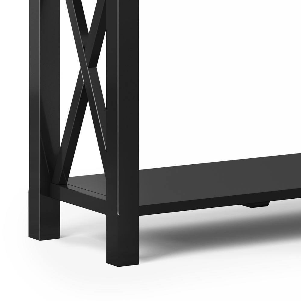 Kitchener Classic Black Pine Console Table with Storage